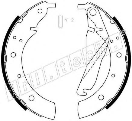 Задние барабанные колодки 1019022 Fri.tech