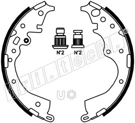 Задние барабанные колодки 1115324 Fri.tech