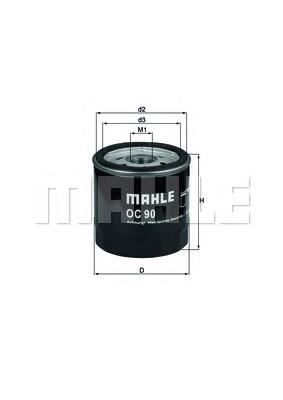 OC90OF Mahle Original filtro de óleo