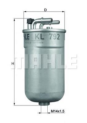 Купить KL792 Mahle Original Фильтр-отстойник топлива грубой очистки