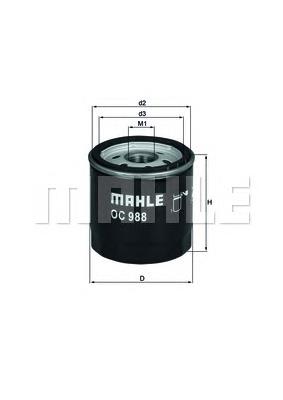 OC988 Mahle Original filtro de óleo