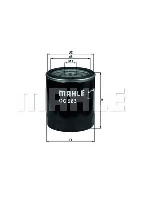 OC983 Mahle Original filtro de óleo