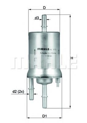 KL572 Mahle Original filtro de combustível