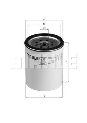 KC384D Mahle Original filtro de combustível