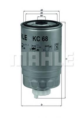 KC68 Mahle Original filtro de combustível