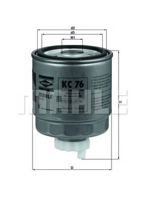 KC76 Mahle Original filtro de combustível