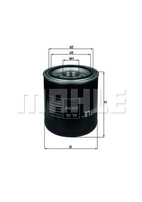AL25 Mahle Original фильтр осушителя воздуха (влагомаслоотделителя (TRUCK))