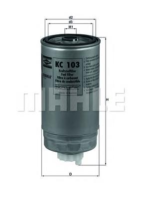 KC103 Mahle Original filtro de combustível