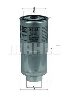 KC36 Mahle Original filtro de combustível