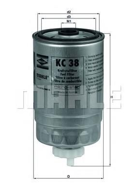KC38 Mahle Original filtro de combustível