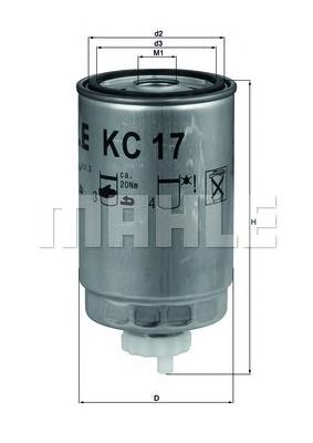 KC17D Mahle Original filtro de combustível