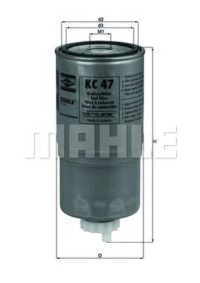 KC47 Mahle Original filtro de combustível
