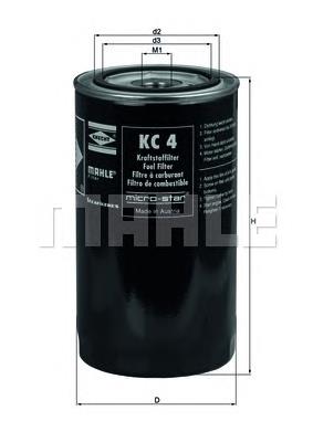 KC4 Mahle Original filtro de combustível