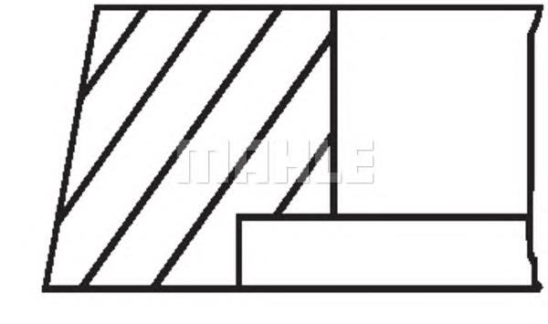 Поршневые кольца на 1 цилиндр, STD на Fiat Ducato II 230L