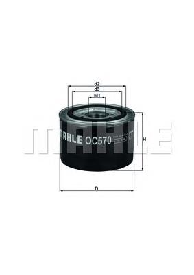 OC570 Mahle Original filtro de óleo