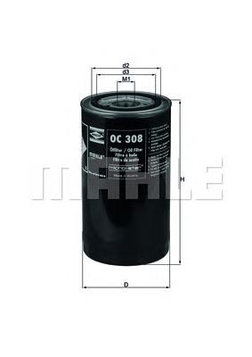 OC308 Mahle Original filtro de óleo