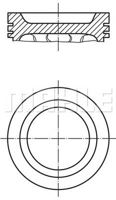 030 34 02 Mahle Original pistão do kit para 1 cilindro, 2ª reparação ( + 0,50)