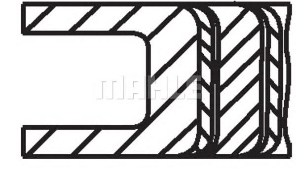 Кольца поршневые STD на 1 цилиндр Mahle Original 03186N0 цена, от 16.75 USD