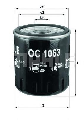 OC1063 Mahle Original filtro de óleo