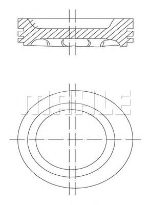 0303400 Mahle Original Поршень в комплекте на 1 цилиндр, STD