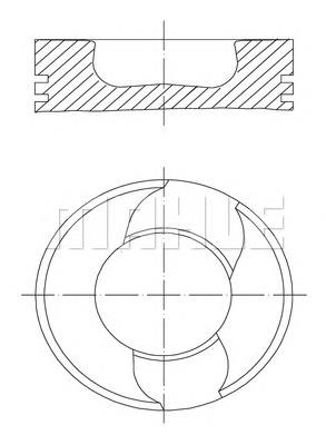 Pistão do kit para 1 cilindro, STD 2289800 Mahle Original