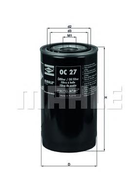 OC27 Mahle Original filtro de óleo