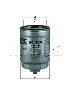 Топливный фильтр KC104 Mahle Original