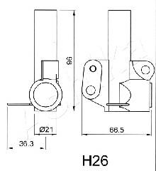 Натяжитель ремня ГРМ 450H026 Ashika