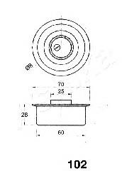 Rolo de reguladora de tensão da correia do mecanismo de distribuição de gás Nissan Sunny 2 B12