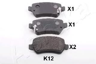 Купить 510KK12 Ashika Колодки тормозные задние, дисковые