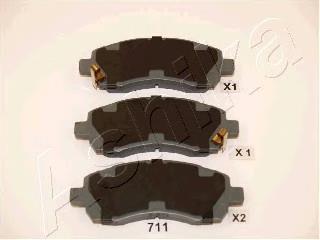 Купить 5007711 Ashika Колодки тормозные