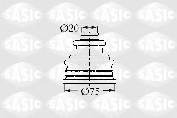 4003404 Sasic bota de proteção externa de junta homocinética do semieixo dianteiro