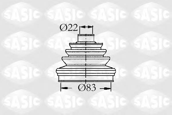 4003431 Sasic bota de proteção externa de junta homocinética do semieixo dianteiro