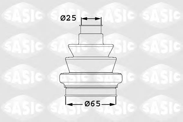 1906035 Sasic bota de proteção interna de junta homocinética do semieixo dianteiro