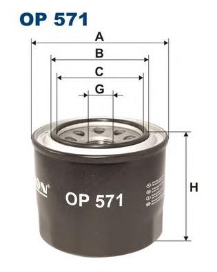 OP571 Filtron filtro de óleo