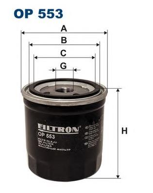 OP553 Filtron filtro de óleo