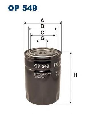 OP549 Filtron filtro de óleo