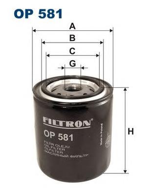 OP581 Filtron filtro de óleo