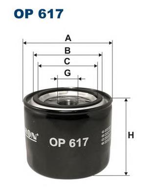 OP617 Filtron filtro de óleo
