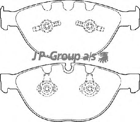 1463601919 JP Group колодки тормозные передние дисковые