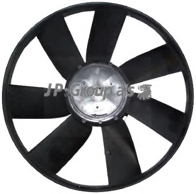 1199100700 JP Group ventilador elétrico de esfriamento montado (motor + roda de aletas)