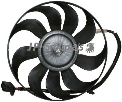 1199101400 JP Group ventilador elétrico de esfriamento montado (motor + roda de aletas)