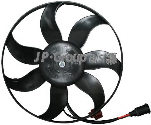 1199106800 JP Group ventilador elétrico de esfriamento montado (motor + roda de aletas esquerdo)