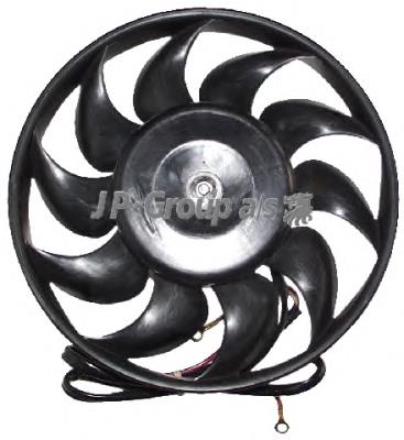 1199102800 JP Group ventilador elétrico de esfriamento montado (motor + roda de aletas direito)