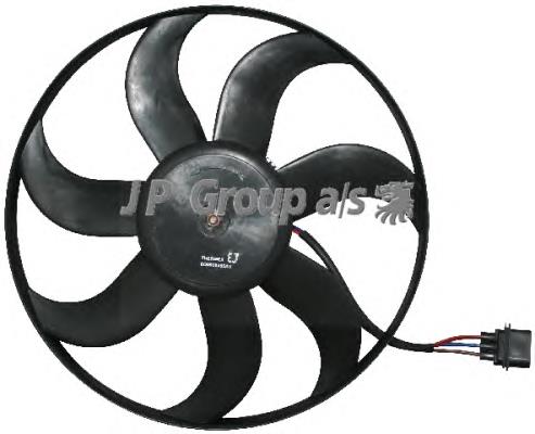 1199103500 JP Group ventilador elétrico de esfriamento montado (motor + roda de aletas)