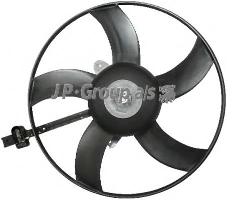 Ventilador elétrico de esfriamento montado (motor + roda de aletas) para Volkswagen Polo (6R)