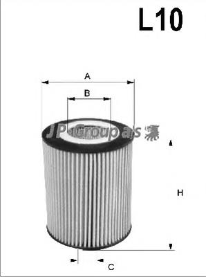 Масляный фильтр 1318501009 JP Group