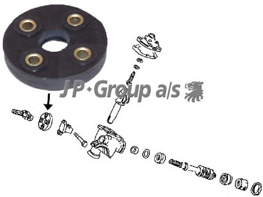 8144250200 JP Group acoplamento do veio de transmissão de direção