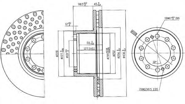 Передние тормозные диски BCR323A Beral