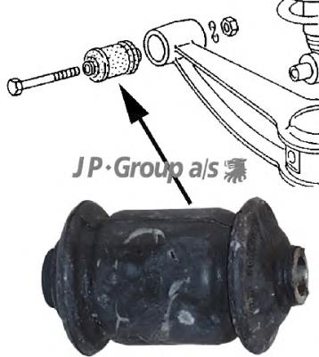 1140205300 JP Group bloco silencioso dianteiro do braço oscilante inferior